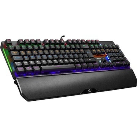 Siyah Rainbow Aydınlatmalı Mekanik Gaming Klavye