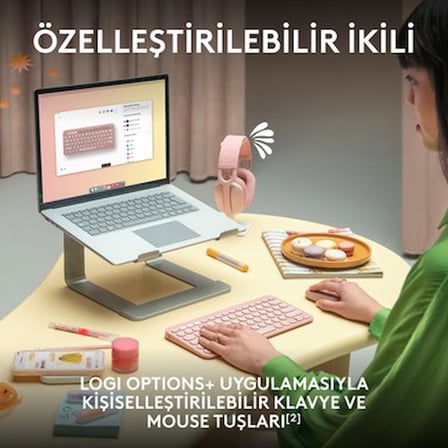 Türkçe Q Klavye ve Mouse Seti ile Çoklu Cihaz Desteği