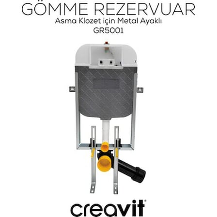 Gömme Rezervuar Seti, Mat Gri Renk