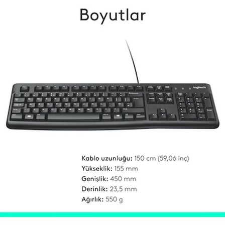 Kablolu Q Klavye - Standart Tasarım