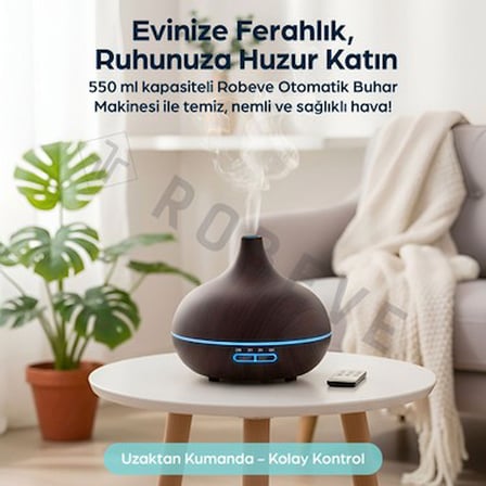 Otomatik Hava Nemlendirici Buhar Makinesi, 550 ml Kapasiteli