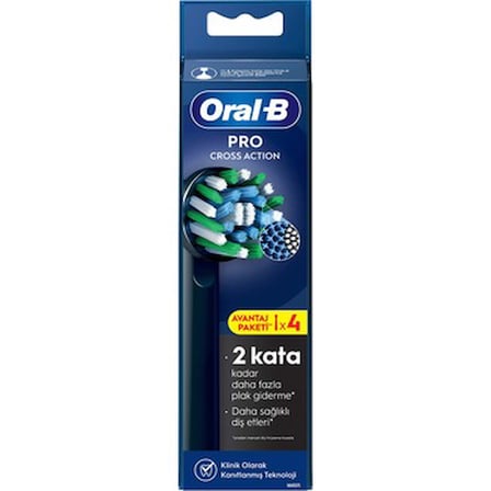 Yedek Diş Fırçası Başlığı, Orta Sertlikte 4 Adet Paket