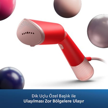 El tipi buharlı düzleştirici, taşınabilir ve 24 g/dk kesintisiz buhar çıkışı sunar