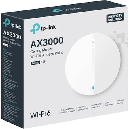 Tp-Link Festa F65 AX3000MBPS 1 Gigabit Port Dual-Band Wi-Fi 6 Tavan Tipi Access
