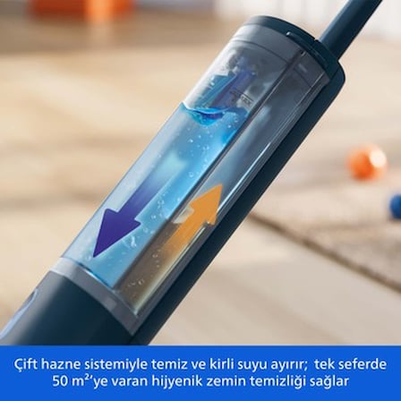 Kablosuz elektrikli mop, bakterilere karşı %99,9 etkili ve 360 derece dönebilme yeteneği