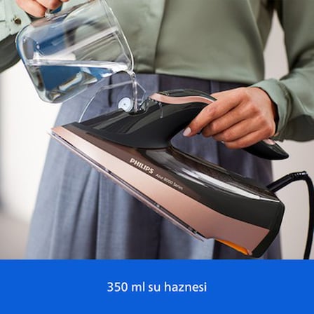 Philips Azur 8000 Serisi 3000 Watt Buharlı Ütü DST8070/80 Kireç Önleme Özelliği ile Güçlü