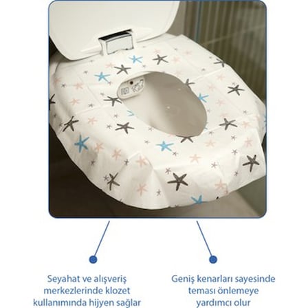 Atılabilir Klozet Örtüsü, 10 Adet, Kullanışlı ve Pratik Ürün