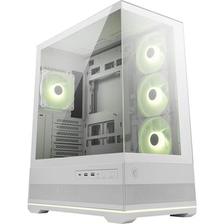 Msı Mag Pano 110R Pz Whıte Temperli Cam 3X120MM 1X120MM Argb Fan Atx Beyaz Panoramik Gaming