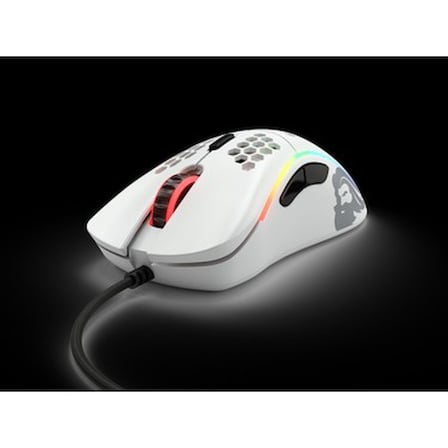 Mat Beyaz RGB Kablolu Oyuncu Mouse, Yüksek Performans ve Ergonomik Tasarım
