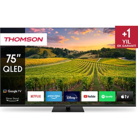 75 inç 4K Ultra HD Google QLED TV ile Geniş Görüntü Alanı