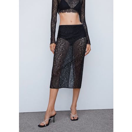 Mango Dantel Midi