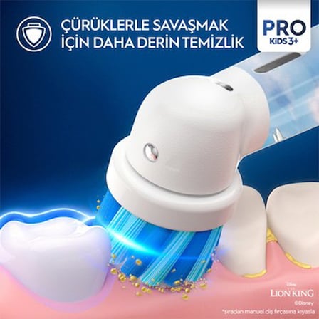 Özel Seri Çocuklar İçin Şarj Edilebilir Diş Fırçası Lion King Temalı