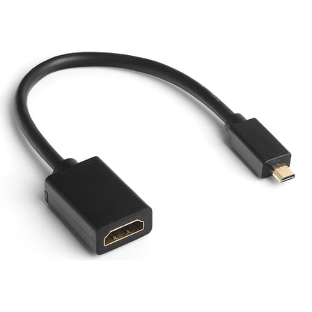 Dark Micro HDMI to HDMI (Dişi), Altın Uçlu Dönüştücü Kablo