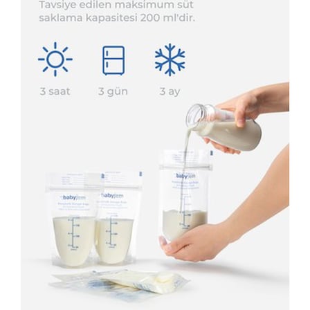 Ultra Koruyucu Süt Saklama Poşetleri, 25 Adet BPA İçermeyen Pratik Kullanım