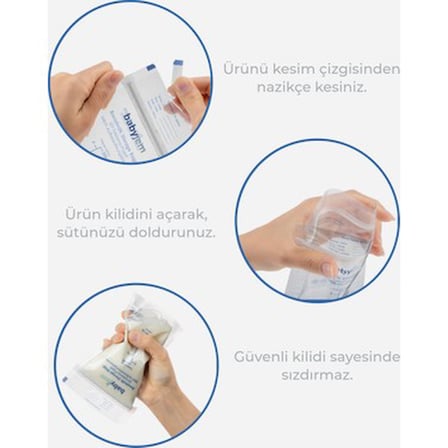 Ultra Koruyucu Süt Saklama Poşetleri, 25 Adet BPA İçermeyen Pratik Kullanım