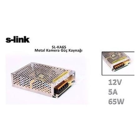 S-link SL-KA65 12V 5A 65W Metal Kamera Güç