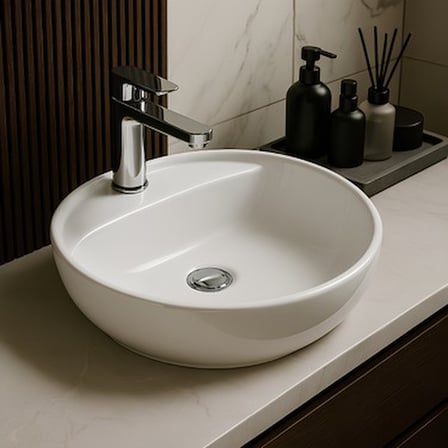Delikli 40 cm Çanak Lavabo, Kullanışlı ve Modern