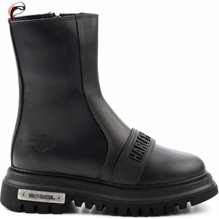 Harley Davidson Black Leather Kadın Bot Bootie Deri HD0777054903 Şık