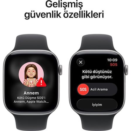 42 mm Akıllı Saat - Uzay Grisi Alüminyum Kasa, Spor Kordon