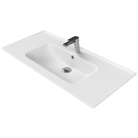 100x47 cm Etajerli Seramik Banyo Ürünü, Şık Tasarım