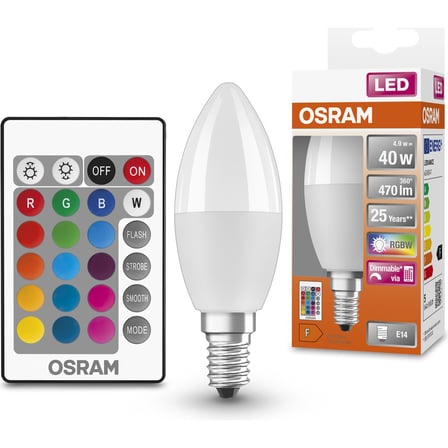 RGBW 470lm Kumandalı LED Ampul 15 Farklı Renk Seçeneği
