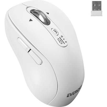Kablosuz Mouse, 3000 DPI Hız ve Beyaz Tasarım