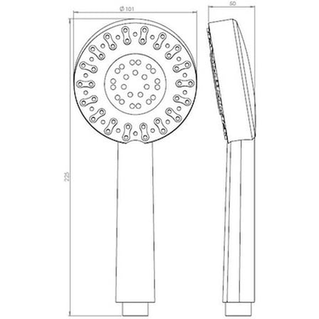 El Duş Başlığı ve PVC Hortum ile Modern Banyo