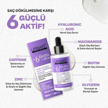 50 ml Hızlı Uzama İçin Biotin ve Kafein Bakım Serumu