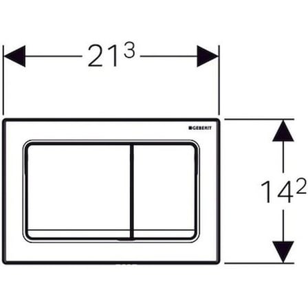 Geberit ALPHA30 Kumanda Kapağı Çift Basmalı, Mat Siyah -