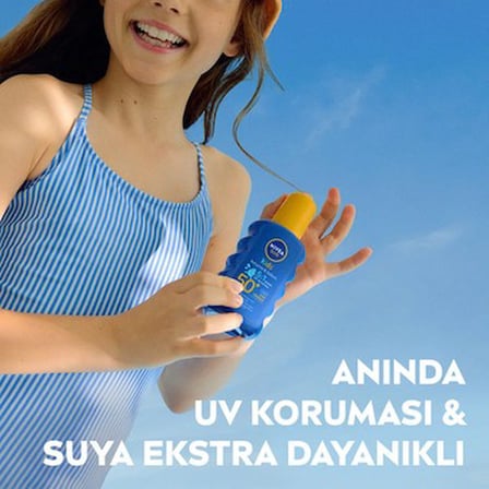 200 ml Suya Dayanıklı Çocuklar İçin Yüksek Güneş Koruyucu Sprey