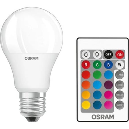 Uzaktan Kumandalı RGB Led Ampül, E-27 Duy Tipi ve Renk Seçenekleri