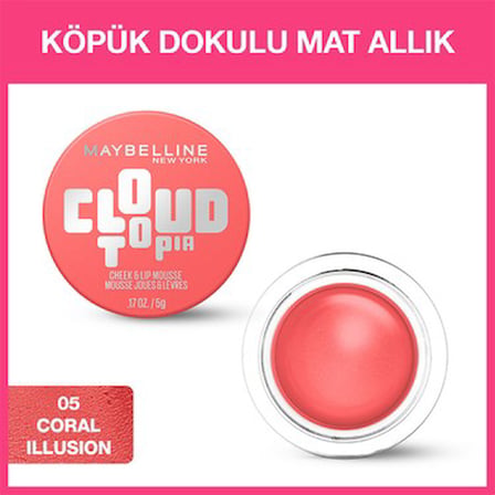 Köpük Dokulu Mat Allık 05 Coral, Yüksek Pigmentli