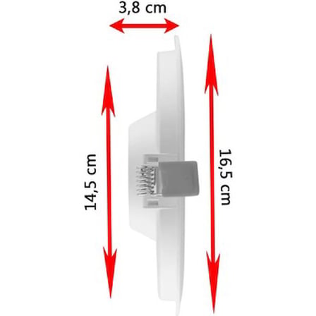 14,5 cm Gömme Spot LED Panel 12W Günışığı Renk 4000K