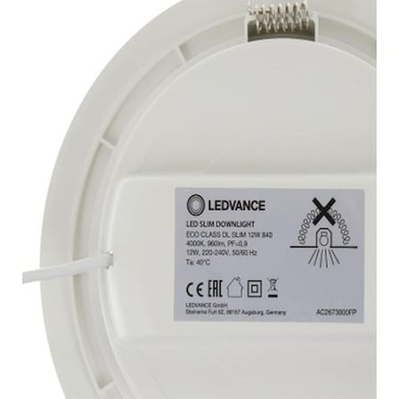 14,5 cm Gömme Spot LED Panel 12W Günışığı Renk 4000K