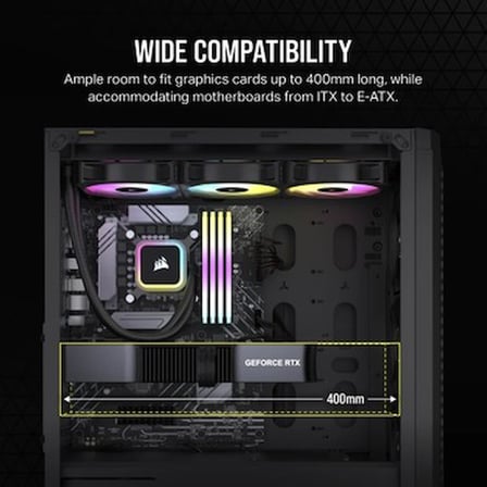 Temperli Cam MidTower Kasa ile RGB Hava Akışı