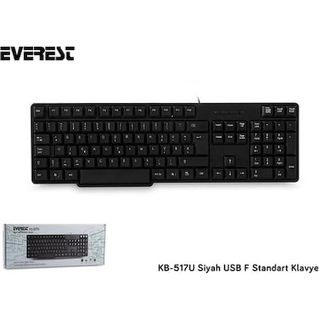Everest KB-517UF Siyah USB Kablolu Standart F