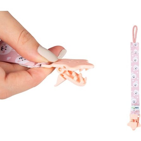 Pembe Renkli Klipsli Emzik Askısı, Güvenli Kullanım için