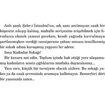 Issız Kadınlar Sokağı Anı Kitabı