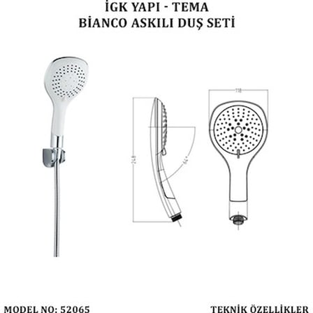 Bianco Askılı Duş Seti ile Modern Banyo Deneyimi