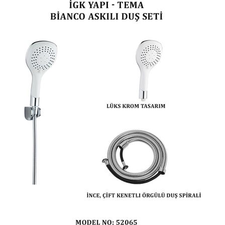 Bianco Askılı Duş Seti ile Modern Banyo Deneyimi