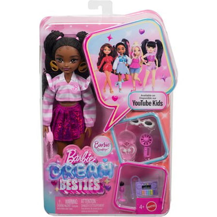Renkli Desenli Barbie Bebek ve Eğlenceli Aksesuar Seti