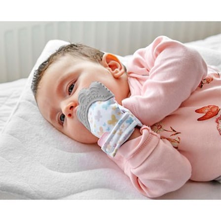 Kelebek Tasarımlı Bebek Diş Kaşıyıcı Eldiveni