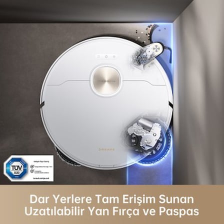 Beyaz Robot Süpürge, 12.000PA Emiş Gücü ile Yüksek Performans