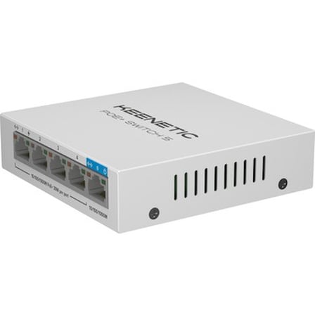 Keenetic PoE+ Switch 5, 1X1Gbit, 4X1Gbit PoE+ Port, IEEE 802.3AF/AT (Max.30W/Port),