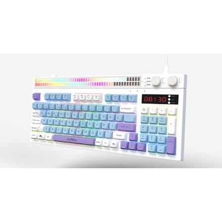 Çift LCD Ekranlı RGB Ses Kontrolcülü Membran Klavye, Fonksiyonel Tasarım