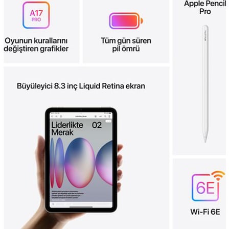Apple iPad Mini 128GB 8.3" Wi-Fi Tablet Mavi