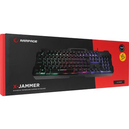 Rampage KB-R57 X-JAMMER Gökkuşağı Aydınlatmalı USB LC Layout Gaming Oyuncu