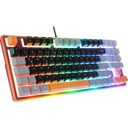 Rainbow Aydınlatmalı TKL Oyun Klavyesi, Membran Tasarım