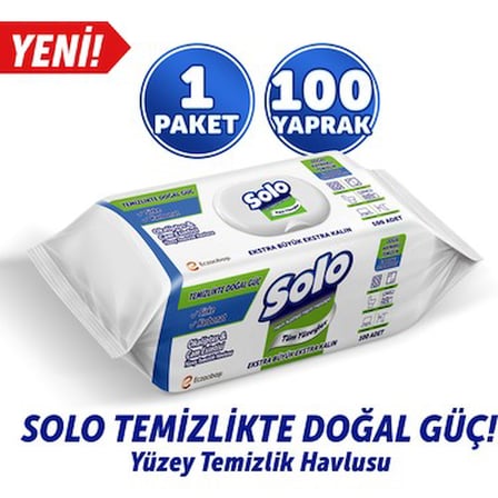 Doğal İçeriklerle Dolu Yüzey Temizlik Havlusu, 100 Adet