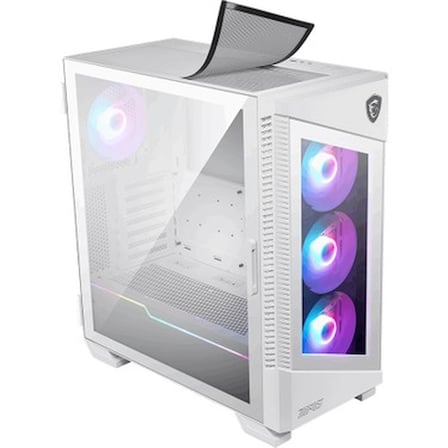 Beyaz ARGB Mid Tower Gaming Kasa, Modern Tasarım ve Soğutma